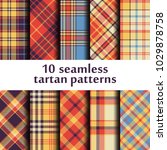 Set Of Seamless Tartan Pattern
