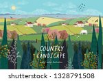 vector illustration of a rural... | Shutterstock .eps vector #1328791508