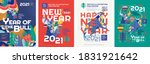 2021. year of the bull. vector... | Shutterstock .eps vector #1831921642