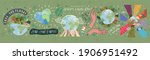 happy earth day  vector eco... | Shutterstock .eps vector #1906951492