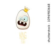 white egg king with crown... | Shutterstock .eps vector #1096983668