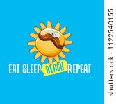 Eat Sleep Beach Repeat Vector...