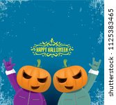 vector happy halloween creative ... | Shutterstock .eps vector #1125383465