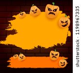 halloween web orange grunge... | Shutterstock .eps vector #1198967335