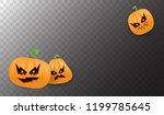 halloween horizontal web banner ... | Shutterstock .eps vector #1199785645