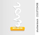 2023 happy new year creative... | Shutterstock .eps vector #2113725458