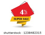 4  off discount promotion sale  ... | Shutterstock .eps vector #1238482315