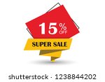 15  off discount promotion sale ... | Shutterstock .eps vector #1238844202