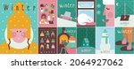 winter time. collection of... | Shutterstock .eps vector #2064927062
