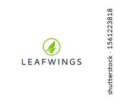 Leafwings Logo Concept In Flat...