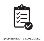 checklist icon. clipboard icon. ... | Shutterstock .eps vector #1669622152