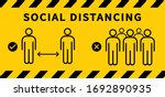 social distancing icon. keep... | Shutterstock .eps vector #1692890935