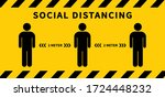social distancing. keep the 2... | Shutterstock .eps vector #1724448232