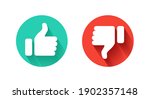 thumb up and thumb down icon.... | Shutterstock .eps vector #1902357148
