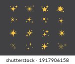 sparkles stars on black... | Shutterstock .eps vector #1917906158