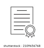 certificate icon isolated on... | Shutterstock .eps vector #2109656768
