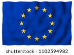 slightly waving flag of the... | Shutterstock . vector #1102594982