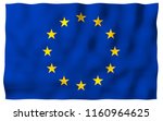 slightly waving flag of the... | Shutterstock . vector #1160964625