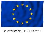 slightly waving flag of the... | Shutterstock . vector #1171357948