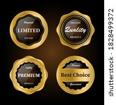luxury premium golden badge... | Shutterstock .eps vector #1828499372