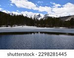 Small photo of Sprague Lake and the mountains of the Continental Divide - Rocky Mountain National Park, Colorado, USA