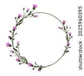 A Wreath Of Thistle Flowers Is...