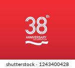 38 anniversary flat design... | Shutterstock .eps vector #1243400428