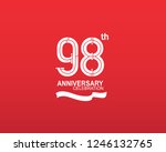 98th anniversary flat design... | Shutterstock .eps vector #1246132765