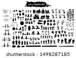 halloween silhouette character... | Shutterstock .eps vector #1498287185