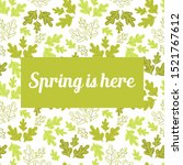 spring is here  text . doodle... | Shutterstock .eps vector #1521767612