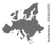 vector europe map | Shutterstock .eps vector #1033410352