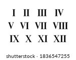 Roman numerals icon set simple design
