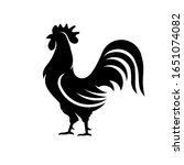 Rooster Silhouette Vector...