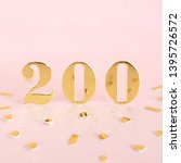 the number is 200 golden... | Shutterstock . vector #1395726572