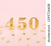 the number is 450 golden... | Shutterstock . vector #1395726608