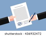 hand keeping an agreement and... | Shutterstock .eps vector #436932472