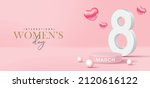 women's day banner for product... | Shutterstock .eps vector #2120616122