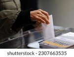 Small photo of Voters cast their ballots at a polling station during the Greek legislative election at a polling station in Brussels, Belgium on May 20, 2023.