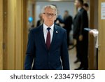 Small photo of Bulgaria's Prime Minister Nikolay Denkov arrives for a EU Summit, at the EU headquarters in Brussels, on June 30, 2023.