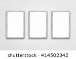 three closed up hanging blank... | Shutterstock . vector #414502342