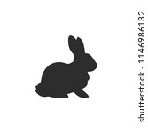 rabbit icon. domestic animal... | Shutterstock .eps vector #1146986132