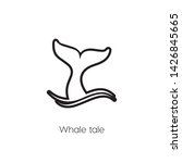 blue whale tale icon vector.... | Shutterstock .eps vector #1426845665