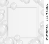 white balloons on blank space... | Shutterstock .eps vector #1737568832