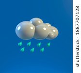 3d illustration of cloud with... | Shutterstock . vector #1887707128