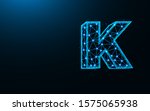 letter k low poly design ... | Shutterstock .eps vector #1575065938