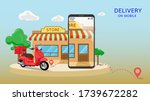 digital marketing and mobile... | Shutterstock .eps vector #1739672282