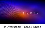 digital flowing wave particles... | Shutterstock .eps vector #1266743065
