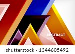 tech futuristic geometric 3d... | Shutterstock .eps vector #1344605492