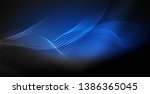 glowing abstract wave on dark ... | Shutterstock .eps vector #1386365045
