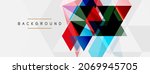 mosaic triangles geometric... | Shutterstock .eps vector #2069945705